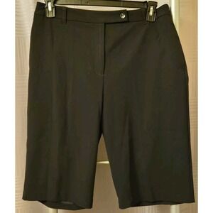 Chico's Women's Bermuda Shorts Black Size 2 US 12 Casual Stretch Pockets Large
